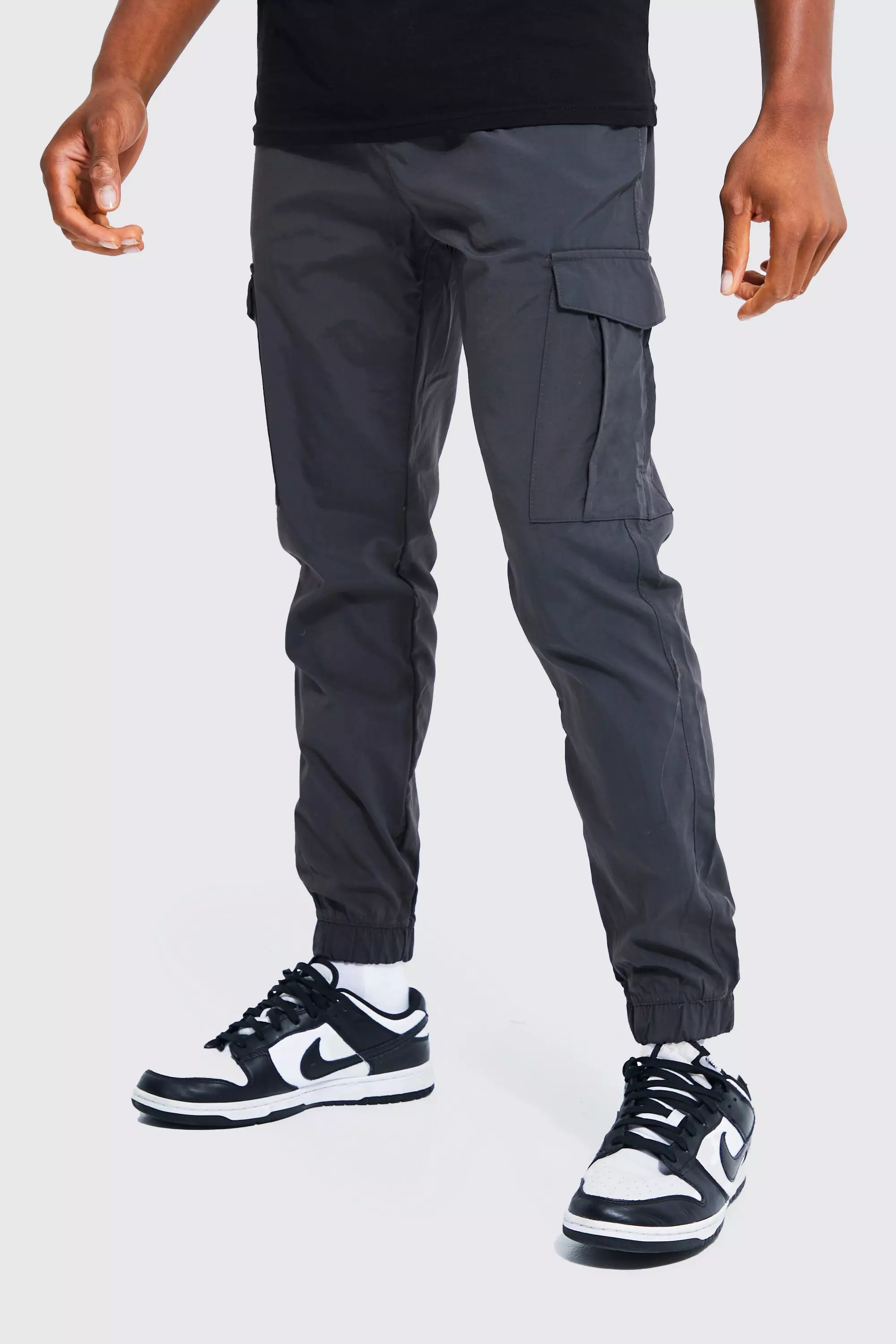 Boohooman grey cargo joggers hotsell
